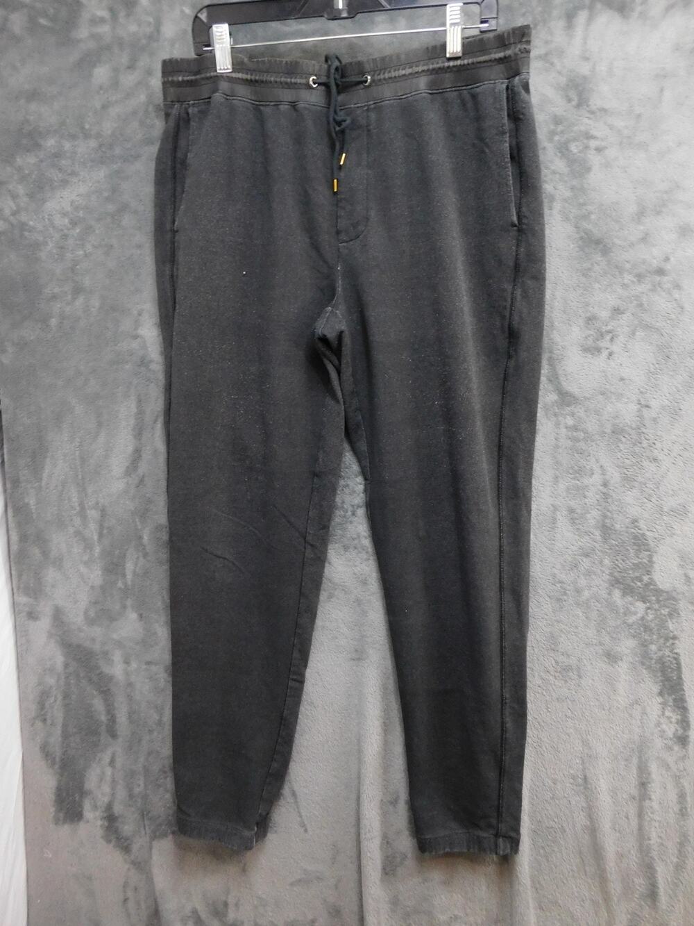 VINCE. Pants Mens L Black Jogger Elastic Waist Drawstring Pockets 32x28 Tapered